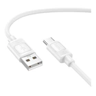 Кабель для заряджання та передачі даних USB Hoco X122 Silicone 3A USB-A to Type-C 1метр White