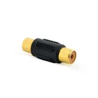 Переходник звуковой, RCA (F) - RCA (F), черный, Cablexpert (A-RCAFF-01)