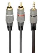 Кабель-переходник звуковой, 3.5 мм (M) – 2xRCA (M), 2.5 м, черный, Cablexpert (CCA-352-2.5M)