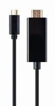 Кабель HDMI (M) - Type-C (M), 2 м, черный, Cablexpert, 4K / 30 Гц (A-CM-HDMIM-01)