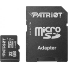 Карта памяти Patriot LX microSDHC 32GB UHS-I Class 10 + SD адаптер (PSF32GMCSDHC10) [113844]