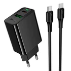 Сетевое зарядное устройство HOCO CS94A 20 Вт с портами 1 x Type-C/1 x USB-A и кабелем Type-C Black (24391)
