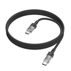Кабель HOCO U129 Spirit Type-C to Type-C 1.2 м Black (PD 60W, Transparent)