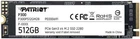 Твердотельный накопитель SSD 512Gb, P300, PCI-E 3.0 x4, M.2 2280, 3D TLC, 1700/1100 МБ/с Patriot (2000003320653)