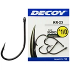 Крючок Decoy KR-23 Black Nickeled #1/0 (10 шт/уп)