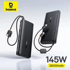 Зарядний пристрій (Павербанк) Baseus 25000mAh 145W із вбудованими двома USB-C-кабелем швидкої зарядки з цифровим дисплеєм (Enerfill FC41)