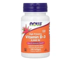 Вітаміни D3 Now foods Vitamin D3 2000 IU 240 капсул