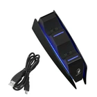 Двойная зарядная док-станция для DualSense PS5 с индикаторами и защитой, USB-C, 2.5 ч Black
