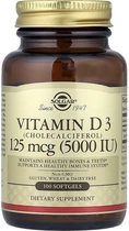 Витамин D3 Solgar 5000 IU 125 мкг 100 капсул (033984193772)