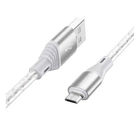 USB кабель Borofone BX96, MicroUSB, 1.0 м., Серый - 386965