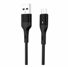 USB кабель SkyDolphin S06V LED Smart Power, MicroUSB, 1.0 м., Чорний - 270863