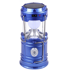 Фонарь для кемпинга с аккумулятором SH 5800/ 2025 Solar фонарик USB на солнечной батарее с ручкой синий