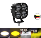Світлодіодна LED-фара додаткового світла 40W (Біле + Жовте світло) — Універсальна ПТФ