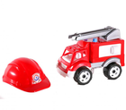 Іграшкова пожежна машина Technok Toys 3978 з каскою рухливі елементи пластик 30 см червоний