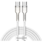 Кабель Baseus Cafule Metal Type-C to Type-C 100W 2m White (CATJK-D02) [71409]