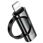 Адаптер USB C на Lightning Hoco UA32A черный для зарядки и передачи данных с экраном мощности 20V 3A
