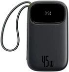 Павербанк 10000mAh 45W Baseus EnerFill FC31 QPow 3 (P10082102123-0) УМБ с быстрой зарядкой, LED-дисплеем, 2 встроенными кабелями Type-C и портами USB/Type-C Портативный внешний аккумулятор для телефона/ноутбука, Черный