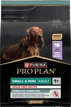 Сухой корм для взрослых собак Purina Pro Plan Small&Mini 1+ Sensitive Digestion беззерновой с индейкой