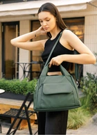 Женская спортивная сумка Sambag Vogue BKS зеленая 37 х 25 х 16 см (90153007)