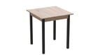Стол кухонный Ferrum-decor Агата 75x80x80 Черный ДСП Дуб Сан-Марино 16мм (AGA0016)