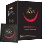 Презервативи Skyn Intense Feel 36 штук безлатексні преміум якості ребристі скін