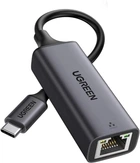 Сетевой адаптер Ugreen USB C to Rj45 Ethernet Adapter 1000 Мбит/с Grey (RJ45)