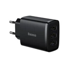 Зарядний блок живлення 3хUSB Baseus Compact Charger 17 W 5 V 3.4 А чорний