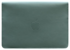 Кожаный чехол-конверт на магнитах для MacBook 14 дюйм, бирюзовый, натуральная кожа Краст, ручная работа, 34,3×24,5 см 58657