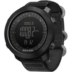Тактические военные часы North Edge AP Pro с компасом и барометром, ударопрочные, водонепроницаемые 50 м Черный