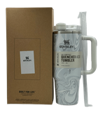 Термос термочашка Stanley Quencher H2.0 Tumbler з нержавіючої сталі Gray Marble 0,88 л KT7002011