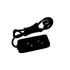 Удлинитель на 2 гнезда без заземления черный - 5м кабель Viko Multi-Let 90112205