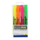 Набір текстових маркерів Buromax асорті 1-4.6 мм клиноподібний блістер 4 шт (BM.8906-94)