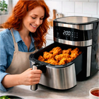 Аэрофритюрница Rainberg RB-2330 8.5л 4200Вт 12 программ для жарки и запекания серебристая