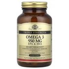 Омега-3 потрійної сили Solgar (Omega 3 Triple Strength) 950 мг 50 капсул (SOL-02057)