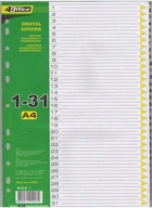Розділювач цифровий 4OFFICE A4 від 1 до 31 білий пластик 31 шт. 4-255 (03080420)