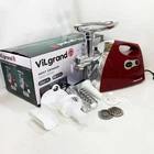 Мясорубка с металлическим корпусом ViLgrand V203-BRMG 2000 Вт, Мясорубка 3 в 1 обычная DM-24
