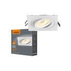 LED Світильник врізний під лампу GU10 30W квадратний білий VL-SPF08S-W Videx