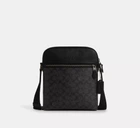 Мужская сумка Coach Houston Flight Bag In Signature Canvas Черная