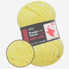 Плюшевая пряжа для вязания Премиум Бэби Лав Premium Yarn Baby Love 50 г, Светло-желтый No302