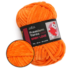 Плюшевая пряжа для вязания Премиум Бэби Лав Premium Yarn Baby Love 50 г, Оранжевый No316
