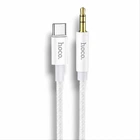 Кабель HOCO UPA19, mini-jack 3,5 мм / Type-C, довжиною 1 м, нейлонова оплітка + TPE, білий