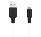 Кабель Hoco X21 Plus силіконовий Lightning 2м для iPhone Чорний з білим