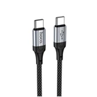 Кабель Hoco X102 текстильна оплетка 60W Type-C до Type-C чорний