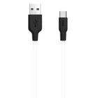 Кабель Hoco X21 Plus Силіконовий для Type-C 1м Чорний з білим