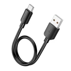 Кабель Hoco X96 Type-C 27W 0.25м Пластикова оплетка Чорний