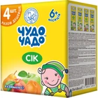 Промо-упаковка соков Чудо-Чадо Яблоко и персик + Яблоко + Яблоко и груша + Яблоко и абрикос 200 мл х 4 шт (4820016255173)