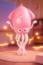 Игрушка Танцующий кальмар Dancing Squid — интерактивная музыкальная игрушка с подсветкой и объездом препятстви Розовый