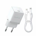 Сетевое зарядное устройство 20W Baseus Palm Type-C Fast Charger быстрая зарядка PD/QC + кабель Baseus Mini White Cable Type-C to Lightning 20W 1m E0116400 Moon White