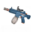 игрушечный электрический водный пистолет для детей автомат M416 на аккумуляторе с подсветкой игрушечный синий (JDT-0849187)