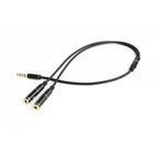 Кабель мультимедийный 3.5mm M to 2x3.5mm F 0.2m